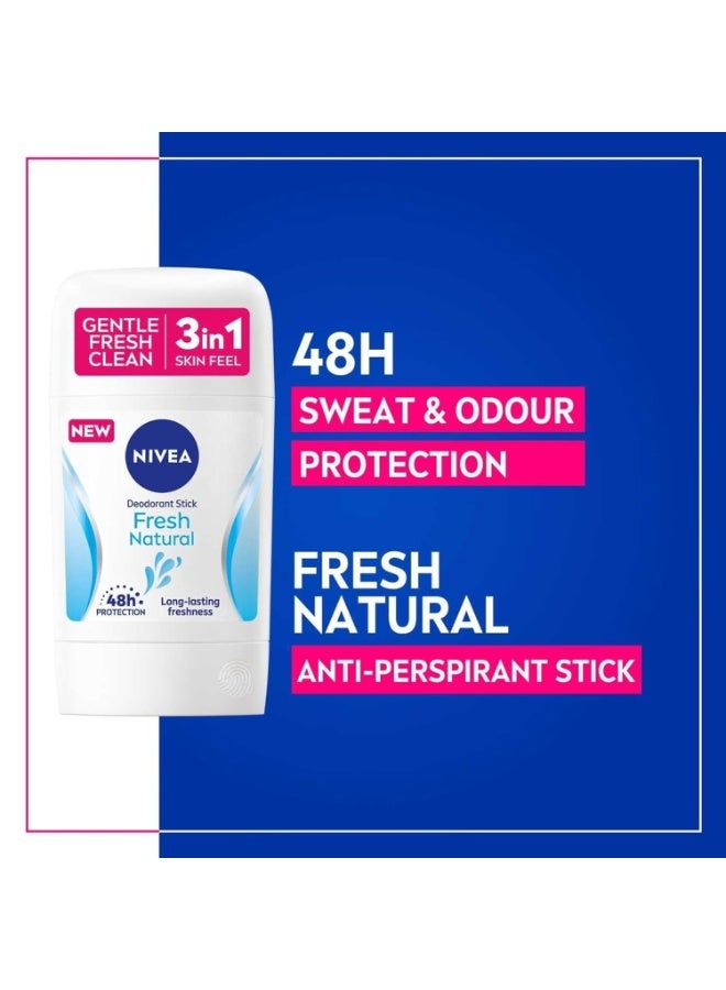 Nivea Deodorant Stick Fresh Natural for Women - 50ml - Image 3